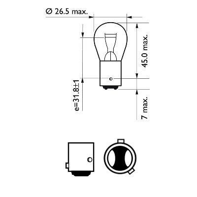PHILIPS LAMPADA P21/4W 12V 21/4W
