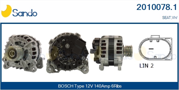  ALTERNATORE (ORIGINALE) VW POLO 1.4 TDI -17