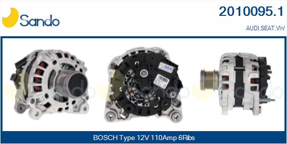 SANDO ALTERNATORE AUDI.SEAT.VW