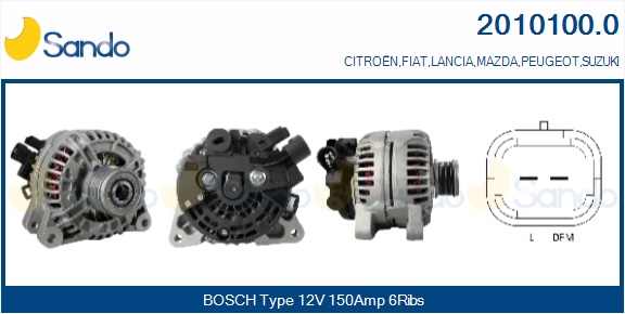  ALTERNATORE (ADATTABILE) CITROEN C4 PICASSO 2.0HDI 07-