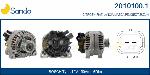 ALTERNATORE (ORIGINALE) CITROEN C4 PICASSO 2.0HDI 07-