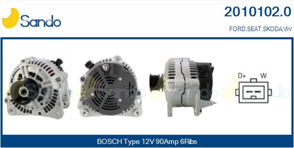  ALTERNATORE (ADATTABILE) VW GOLF IV 1.9TDI -02