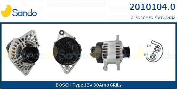  ALTERNATORE (ADATTABILE) ALFA 147 1.6 -10