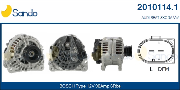 ALTERNATORE (ORIGINALE ) VW GOLF IV 1.9TDI -06