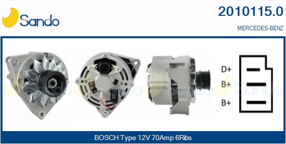  ALTERNATORE (ADATTABILE) MERCEDES CLASSE -95