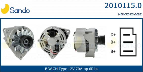  ALTERNATORE (ADATTABILE) MERCEDES CLASSE -95