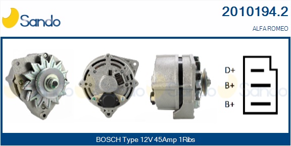 SANDO ALTERNATORE ALFA ROMEO