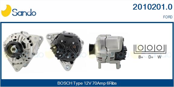 Alternatore SANDO 2010201.0