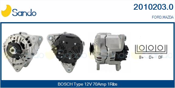  ALTERNATORE (ADATTABILE) FORD KA 1.3 -08