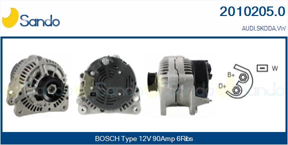 Alternatore SANDO 2010205.0