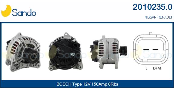 Alternatore SANDO 2010235.0