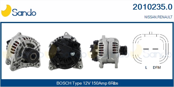  ALTERNATORE (ADATTABILE) NISSAN MICRA 1.5DCI 10-