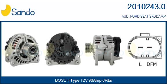  ALTERNATORE (ADATTABILE) AUDI A3 1.9TDI -03