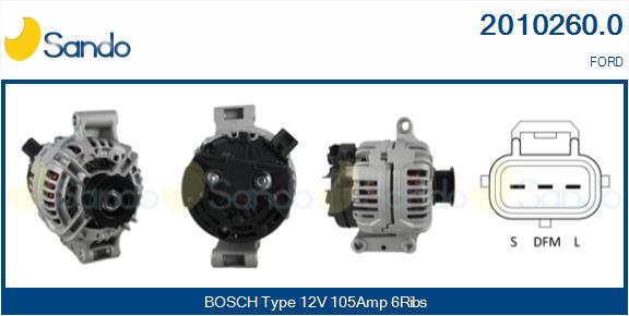  ALTERNATORE (ADATTABILE) FORD TRANSIT 2.0DI -06