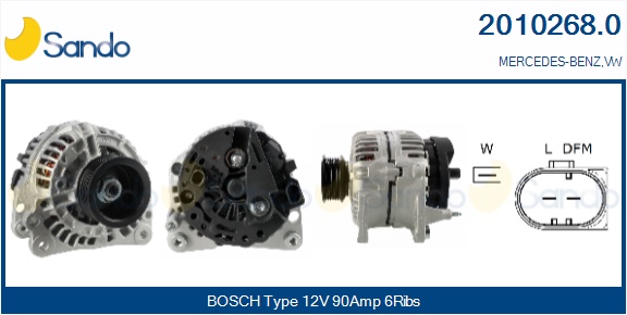  ALTERNATORE (ADATTABILE) VW TRANSPORTER 2.4D -03