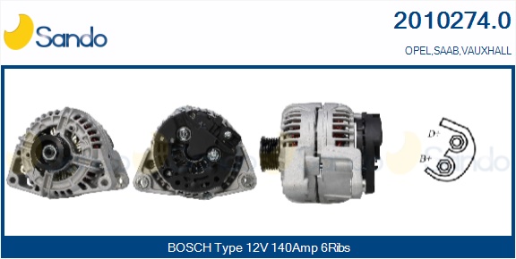  ALTERNATORE (ADATTABILE) OPEL ASTRA G 2.2D -05