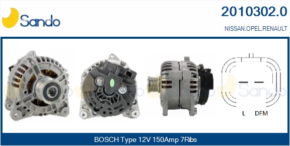  ALTERNATORE (ADATTABILE) OPEL MOVANO 2.5CDTI 06-