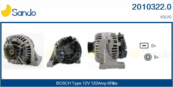 SANDO ALTERNATORE VOLVO