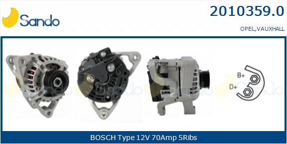  ALTERNATORE (ADATTABILE) OPEL AGILA 1.0 -07