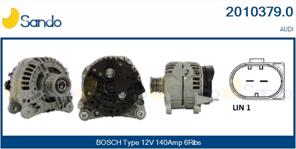  ALTERNATORE (ADATTABILE) AUDI A4 2.0 TDI -16