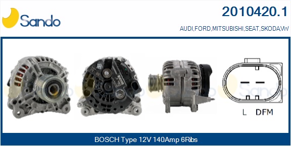  ALTERNATORE (ORIGINALE ) AUDI A4 2.0TDI -08