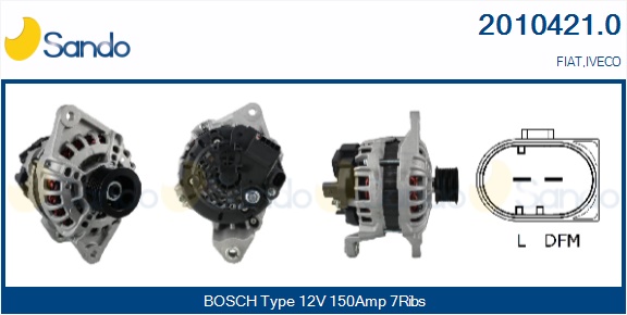  ALTERNATORE (ADATTABILE) FIAT DUCATO 2.3 D MJT 11-
