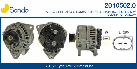 Alternatore SANDO 2010502.0