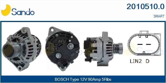  ALTERNATORE (ADATTABILE) SMART FORTWO 0.8 CDI 07-