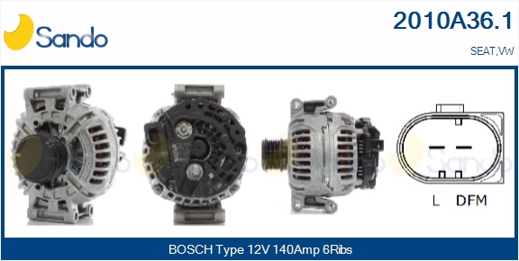 Alternatore SANDO 2010A36.1