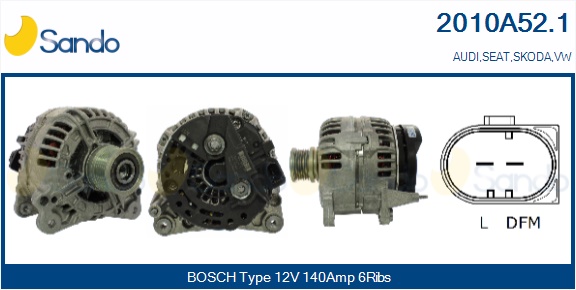 Alternatore SANDO 2010A52.1