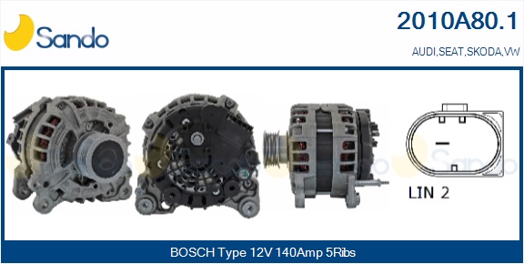 Alternatore SANDO 2010A80.1
