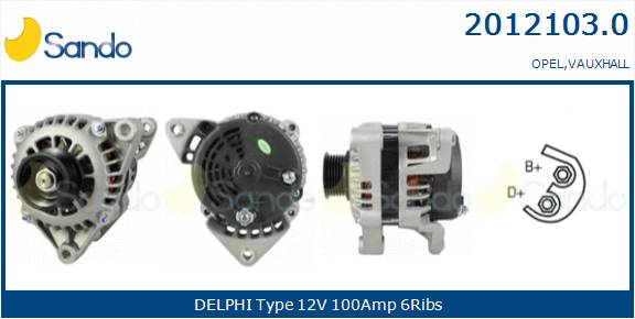  ALTERNATORE (ADATTABILE) OPEL ASTRA G 2.0DI -04