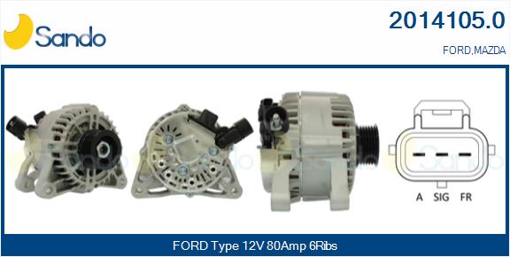  ALTERNATORE (ADATTABILE) FORD FIESTA V 1.4 TDCI -10