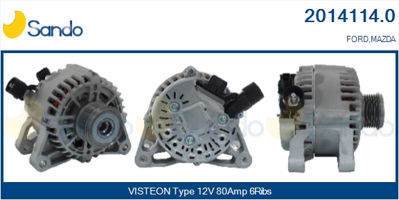  ALTERNATORE (ADATTABILE) FORD FIESTA 1.4 TDCI -12