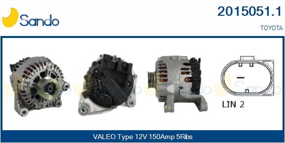  ALTERNATORE (ORIGINALE) TOYOTA AURIS 1.6 DA-D -18