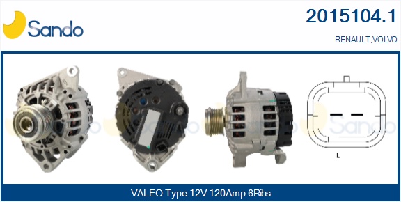  ALTERNATORE (ORIGINALE ) RENAULT MEGANE 1.9DCI 01-