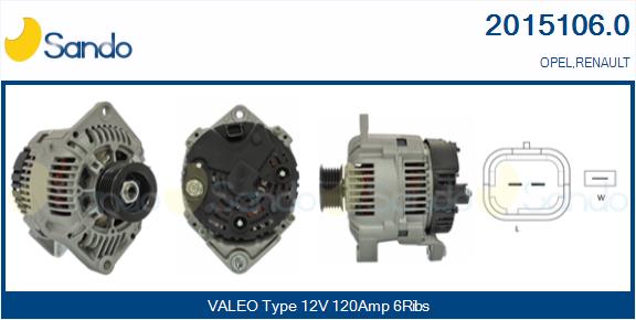 Alternatore SANDO 2015106.0