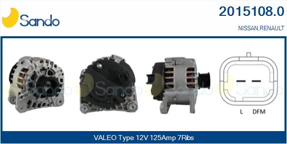 Alternatore SANDO 2015108.0
