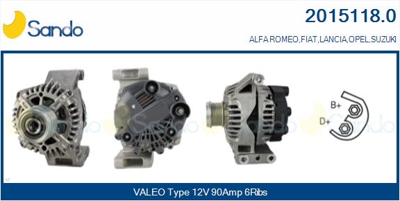 Alternatore SANDO 2015118.0
