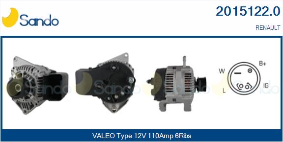 Alternatore SANDO 2015122.0