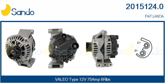 Alternatore SANDO 2015124.0