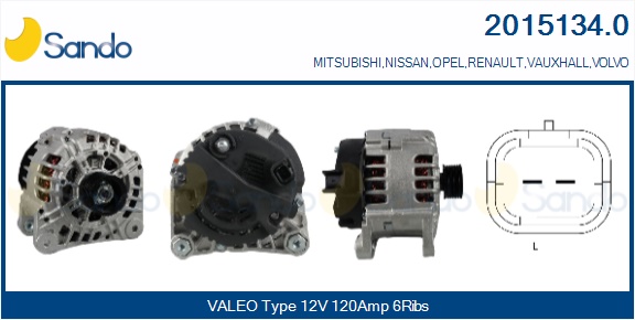  ALTERNATORE (ORIGINALE ) OPEL MOVANO 1.9D 01-