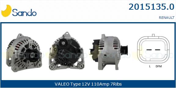  ALTERNATORE (ADATTABILE) RENAULT MEGANE 1.9 DCI 04-