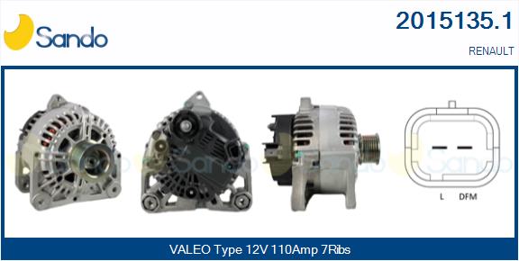 Alternatore SANDO 2015135.1