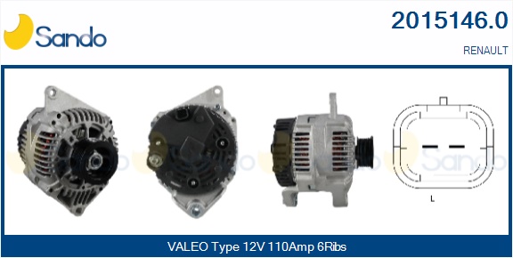  ALTERNATORE (ADATTABILE) RENAULT MEGANE 1.9D -05
