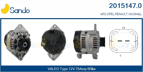  ALTERNATORE (ADATTABILE) RENAULT CLIO 1.9D -05