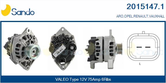 Alternatore SANDO 2015147.1