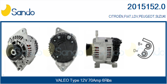 Alternatore SANDO 2015152.0