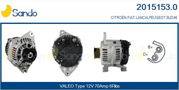 Alternatore SANDO 2015153.0