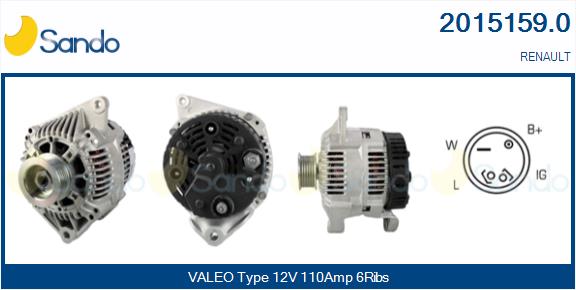 Alternatore SANDO 2015159.0